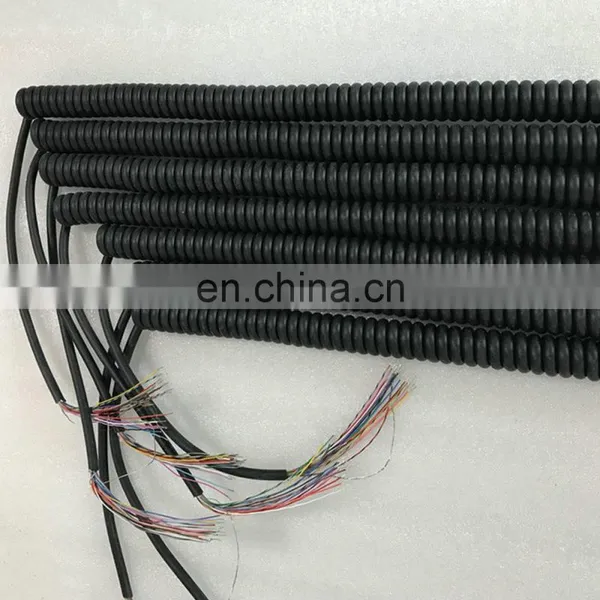 Retractable Power Cord Spiral Spring Wire Expanded Length 5-6 Meters 17cores Cable photo-3