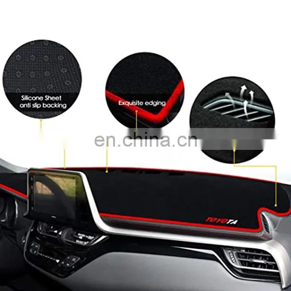 Multifunctional Auto Accessories Left RIght Hand Leather Car Dashboard Mat Cover Carpet for Toyota CHR 2017 2018 2019 2020 photo-2