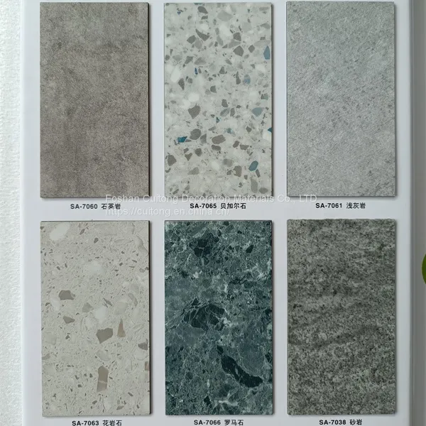Guangdong Manufacturers Customized Stone Plastic Lock Floor Imitation Wood Grain Buckle Plastic Floor Tile Cement Gray Imitation Marble Grain SPC Floor photo-2