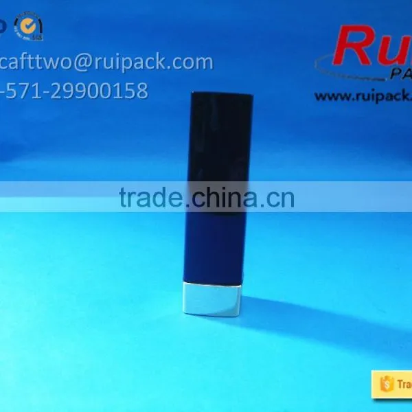 Black Square Lipstick Tube With All Cover Cap, Sqaure Lip Stick Tube With Gold Inner photo-5