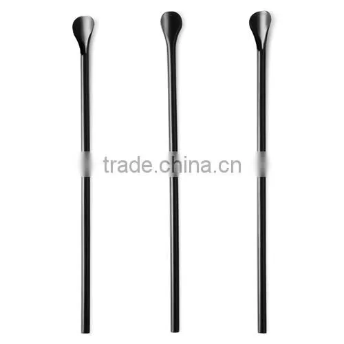 Black, Color, Transparent, Neon Plastic Spoon Cocktail Drinking Straws