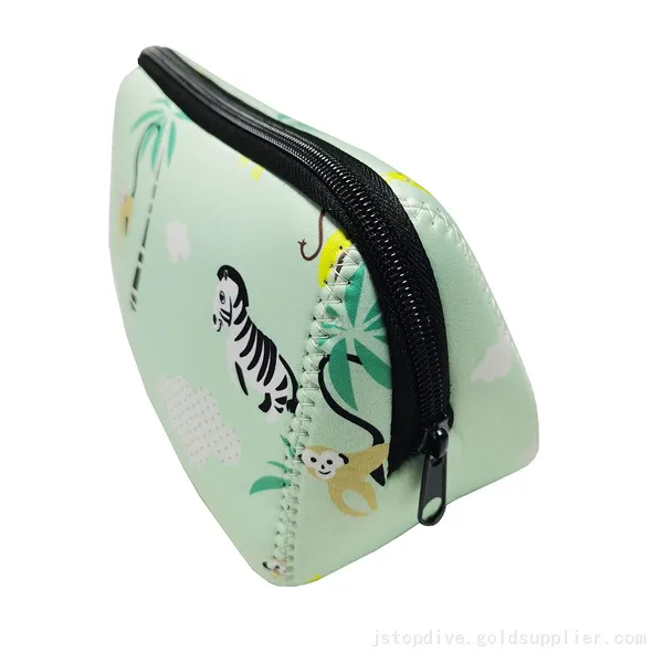 Custom Printed Cosmetic Pouch Neoprene Toiletry Make up Pouch Cosmetic Bag photo-3