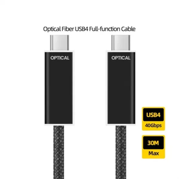 Fiber Optic C USB4 Active Optical Cable 40Gbps photo-3