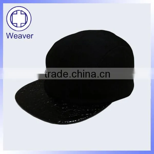 Custom 5-panel Adjustable Yupoong Snapback Cap / Wholesale New Distressed Cap photo-3