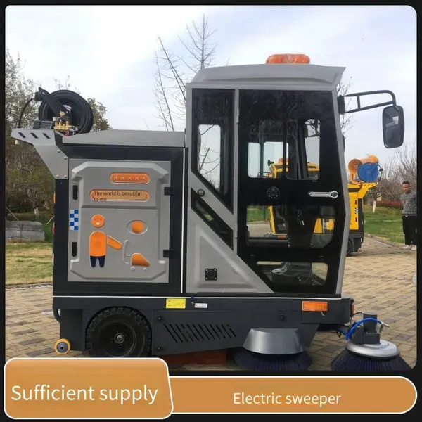 Small Outdoor Electric Road Sweeper, New Energy Street Sweeper, Easy to Operate, With High-pressure Cleaning photo-2