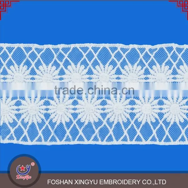 Fantastic and Lastest Embroidery Neck Designs of Kurtis 100% Cotton Neck Pair Lace in White Color photo-2