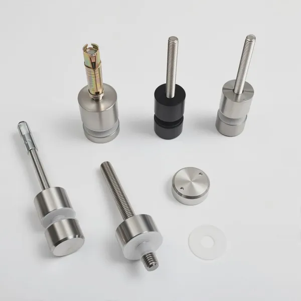 Factory Direct SS304 Stainless Steel Glass Holder Standoff 25mm Diameter Satin Finish Heavy Duty for Glass Wall photo-2