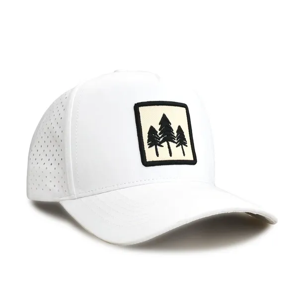 Custom Waterproof Laser Cut Perforated Outdoor Hat New Design Sports Cap Breathable Quick Dry Camping Cap photo-2