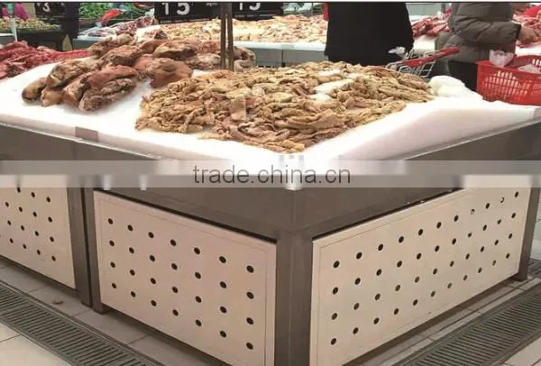 APEX Refrigerated Produce Fish Display Cooler for Supermarket photo-2