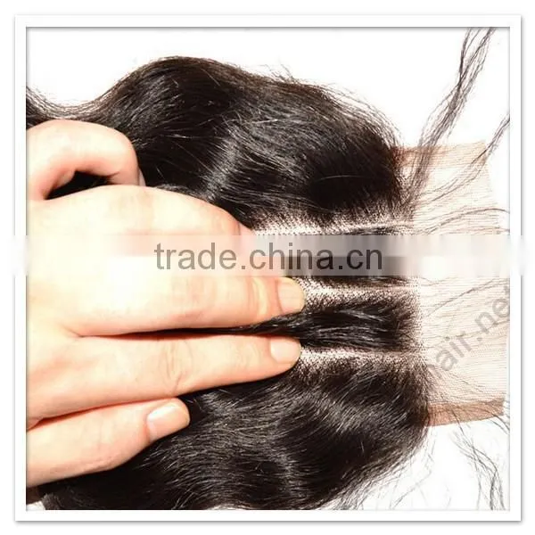 Cheap Body Wave 100% Virgin Brazilian Human Hair 3 Part Silk Base Lace Closure photo-6