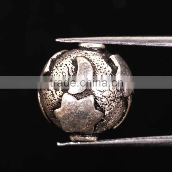 925 Solid Sterling Silver Ball Round Shape Beads