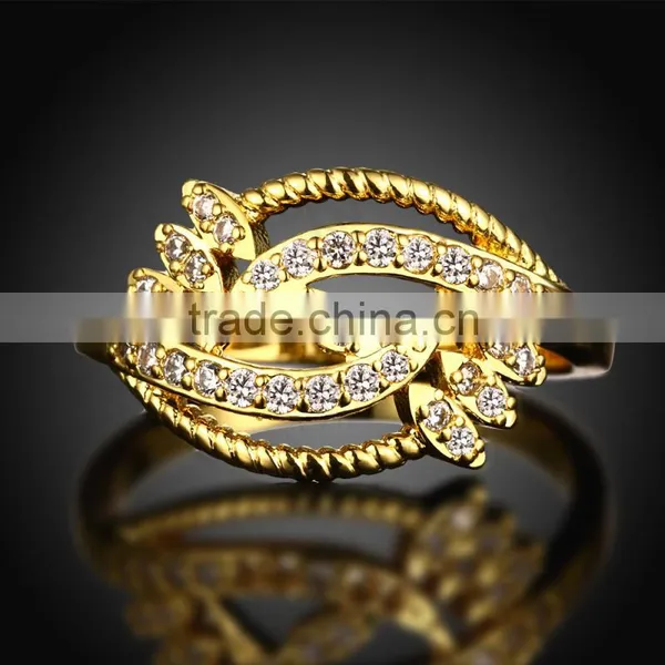 KZCR209 Brass Material Rose Gold Plated Engagement Ring photo-4