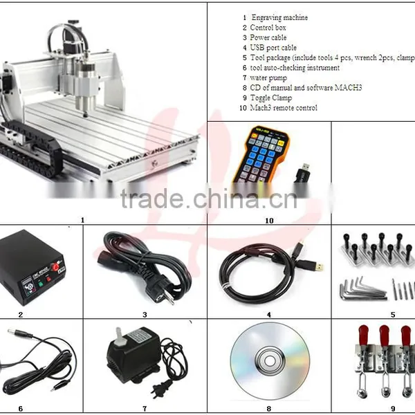 Best Combination CNC Engraving Machine 6040 USB 3axis With Mach3 Remote Control photo-5