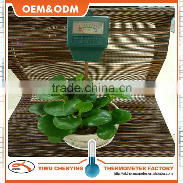 Soil Plastic Thermometer With Square Shape Green w/ Wet&dry Showed