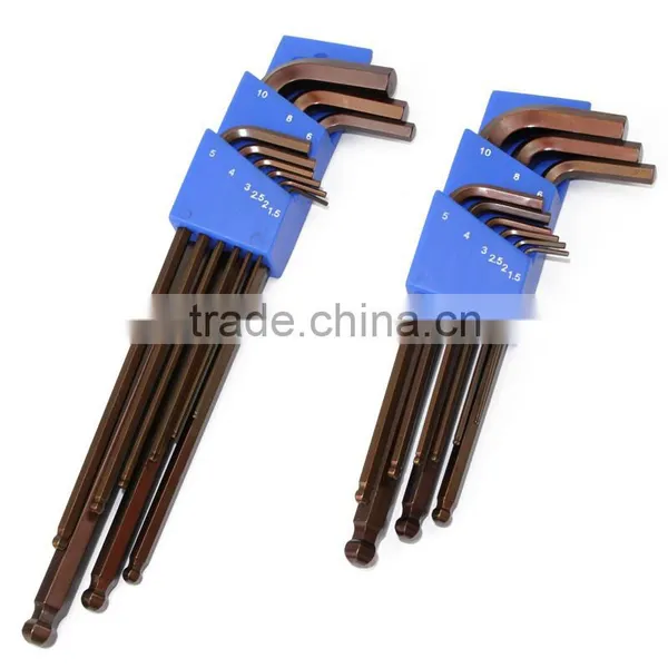 LAOA S2 Material 9pcs British System Magnetic Hexagonal Wrench 1.5-6mm LA313109 photo-5