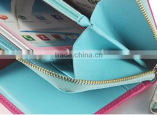 2015 New Design Promotion Pretty Leather Zipper Women Wallets With Card Slots Quality Choice photo-5
