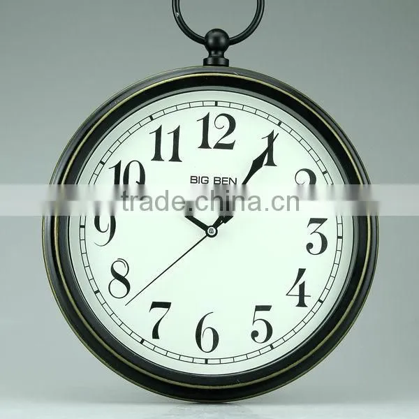 Metal Classical Black With Hanger Cheap Desk and Table Timepiece Wall Clock photo-2