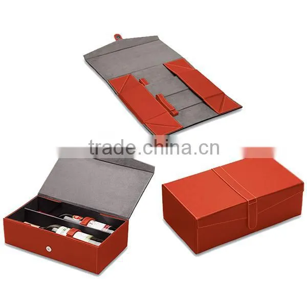 Custom Made Folding Cardboard Wine Bottle Box photo-5