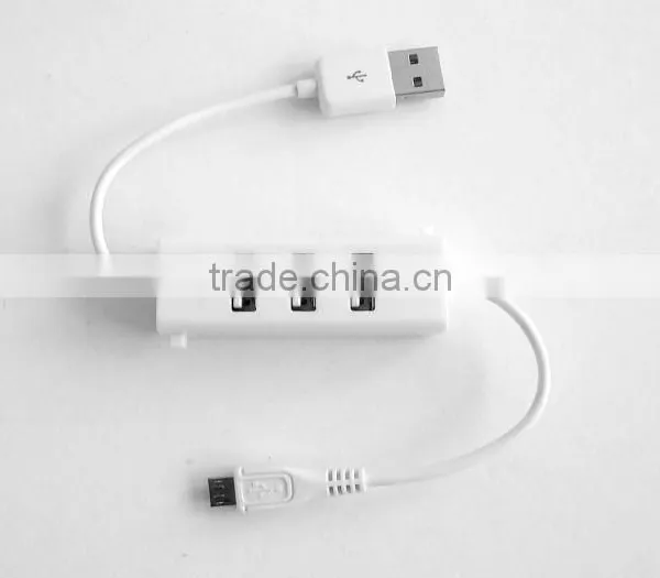 Computer USB Micro Phone Charge Cable With 3 Port Usb Hub photo-4