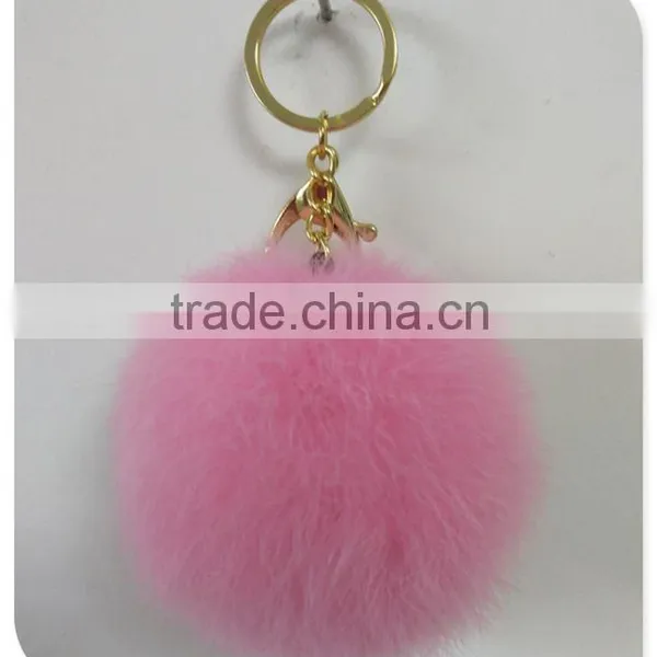 Real Rabbit Fur Ball Furry Ball Keychain for Mobile Phone Tag,Handbag Charm Keychain photo-6
