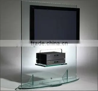 Modern Hot Bending Glass Tempered Glass TV Stand for Living Room photo-4