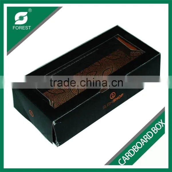 2015 NEW DESIGN CARDBOARD PACKING BOX PAPER SUSHI BOX WITH PVC WINDOW photo-4