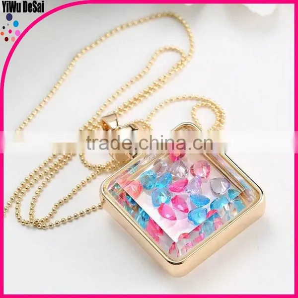 Best Selling Beautiful Women Heart-shaped Decoration Crystal Necklace photo-3