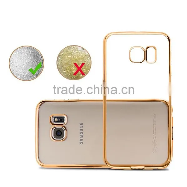 Clear TPU Back Cover For Samsung Galaxy S7, Slim TPU Case Electroplated Edge photo-5