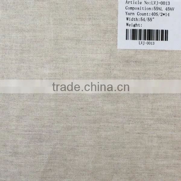 40s/2*14 Single Nature Viscose/linen Fabric