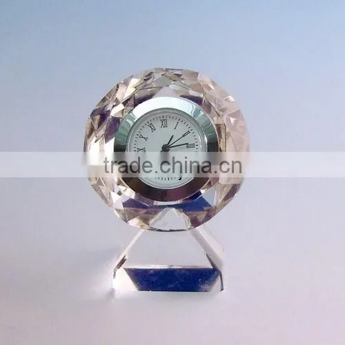 Personality Colorful Round Crystal Clock for Decoration Gifts photo-2