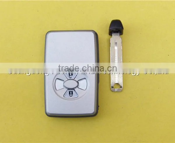 Uncut Emergency Key 2 Buttons Smart Remote Key Blank for Toyota Avalon Color Silver photo-2