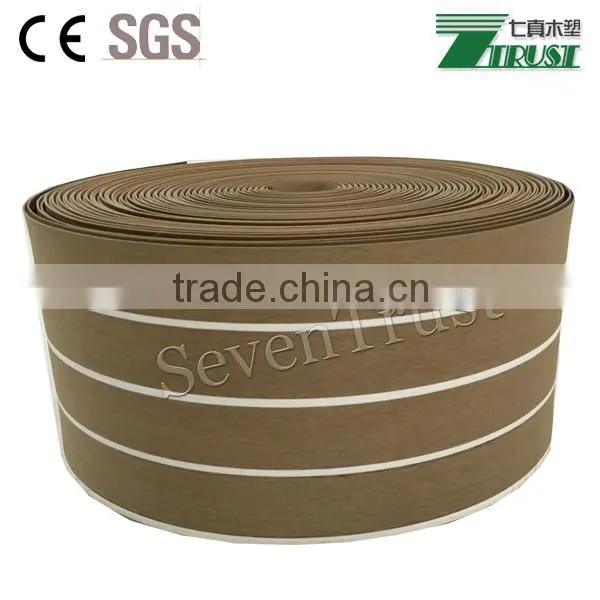 Marine PVC Synthetic Teak Ship Flooring