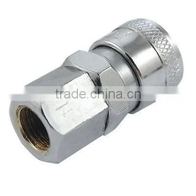 SF20 Metal Air Quick Coupler Hose Connector Silver Tone