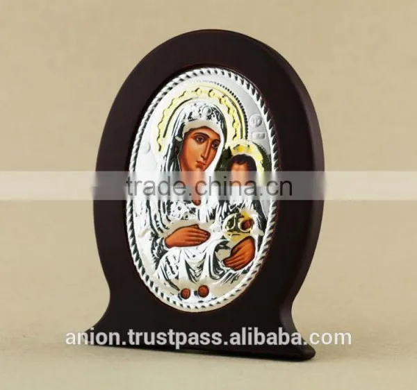 Orthodox Greek & Russian Small Wooden Icon photo-6