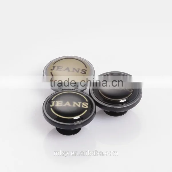 Fashion Man Clothing Zamak Button Silver Jeans Button Name Clothes Button photo-5