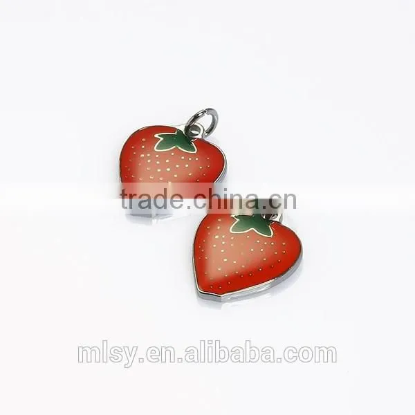 Cute Strawberry Branded Custom Metal Bag Zipper Puller Brightness B1-80006 photo-2
