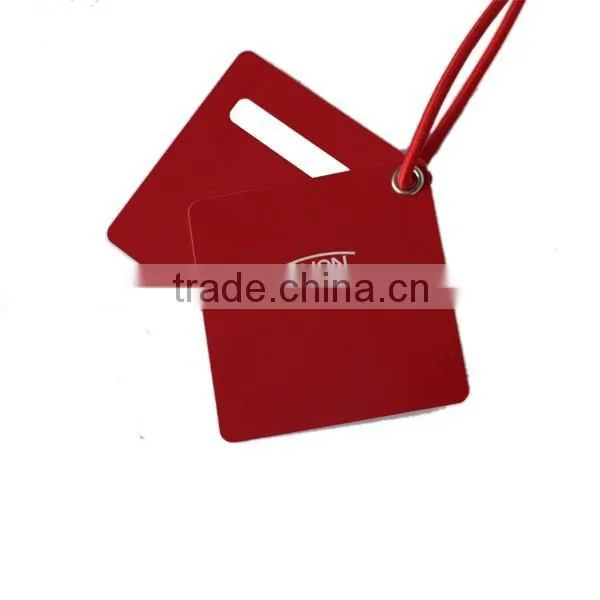 RED PVC Luggage Tag Factory, Print Baggage PVC Bag Tag Set