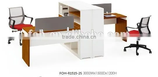 Modern Modular Office Furniture Workstation Wiring System (FOH-R1515-2S)