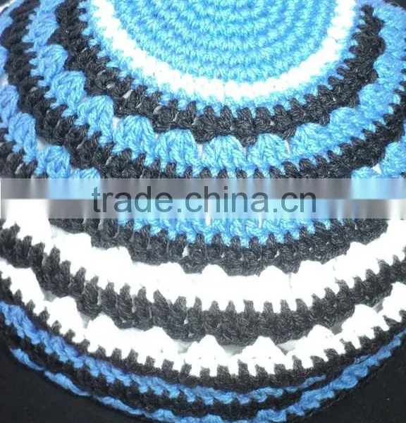Jewish Kippah Hat Yamaka Hat Skull Cap / 100% Cotton Hand-made Muslim Caps photo-5