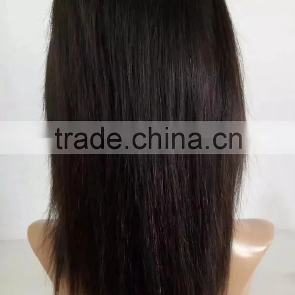 Brazilian Hair Full Lace Wig Straight 16inch Virgin Remy Hair photo-3