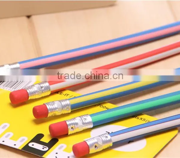 Colorful Magic Bendy Flexible Soft Pencil With Eraser For Kids Student School Office photo-3