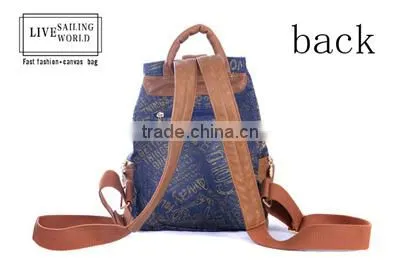 Hottest Vintage Style With Printing Ladies Canvas Backpack photo-4