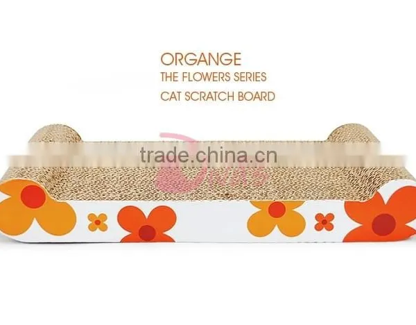 Eco-friendly Cat Toys Corrugated Paper Board Sunflower Cat Scratch Board photo-2