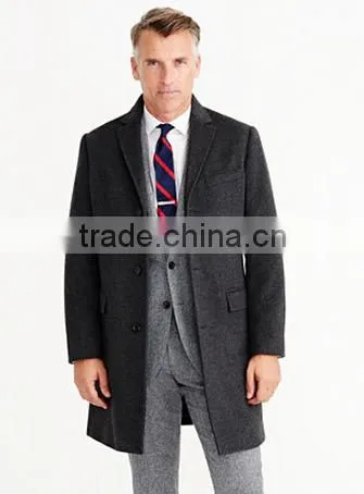 Newest Fashion Custom Made Grey Mens Cashmere Winter Coat photo-2