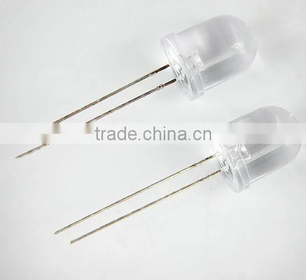Round Head Water Clear Lens Green Led 10MM photo-2