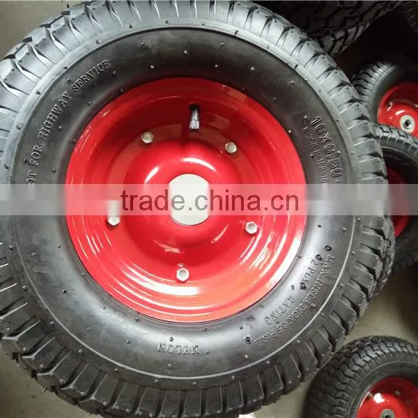 Wheelbarrow Wheels Rubber Wheels for Trolley 4.80/4.00-8 photo-5