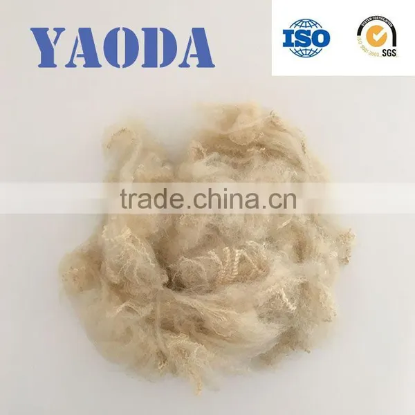 Colored 1.5D - 15D 25mm - 102mm Beige Staple Fiber