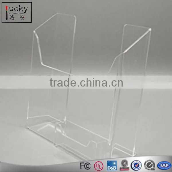 Custom Clear Acrylic Folder /document/ Office Brochure Rack With Business Card Pocket photo-2