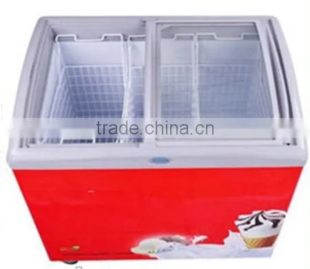 Sliding Glass Door Chest Freezer,curved Glass Chest Showcase photo-4