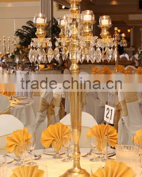 2016 Hot Product Crystal Beads Candelabra Wedding Centerpieces photo-2